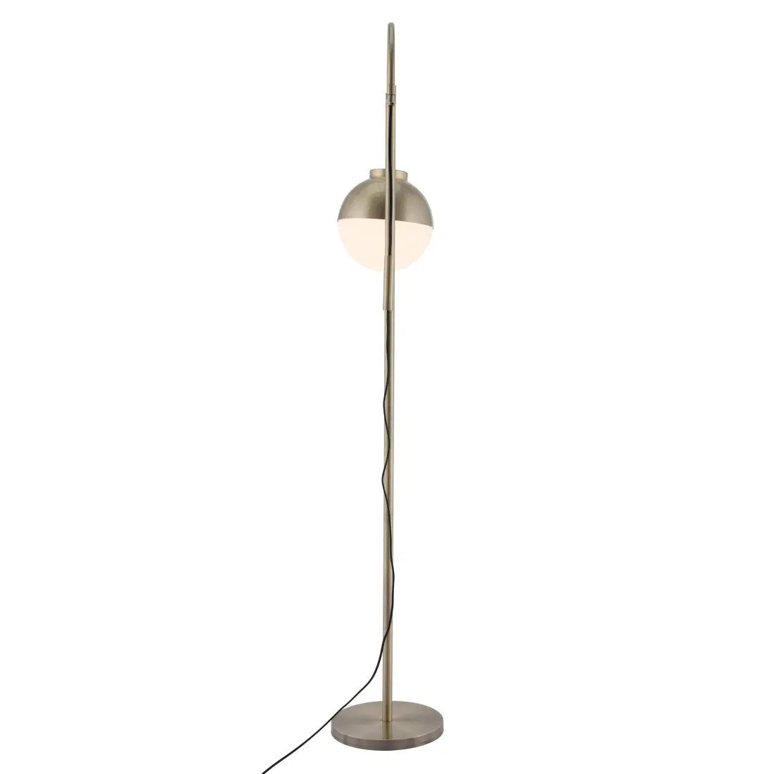 69" Bronze Steel Floor Lamp With Bronze Steel Globe Shade Homeroots Lighting