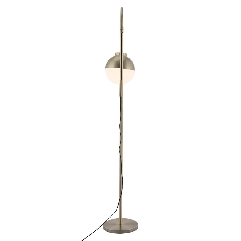 69" Bronze Steel Floor Lamp With Bronze Steel Globe Shade Homeroots Lighting