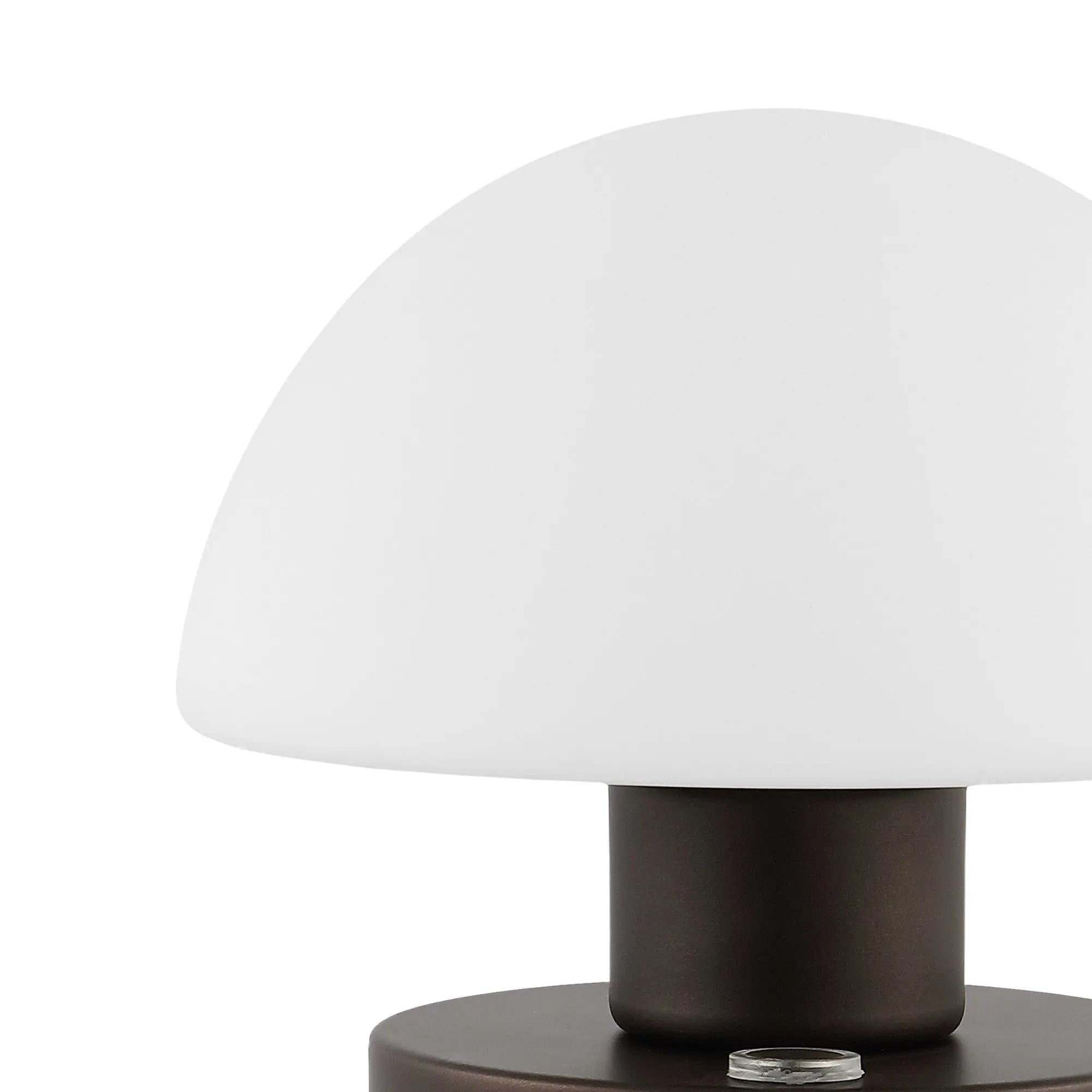 6" Antiqued Bronze Novelty USB Table Lamp With Dome Shade Homeroots Lighting