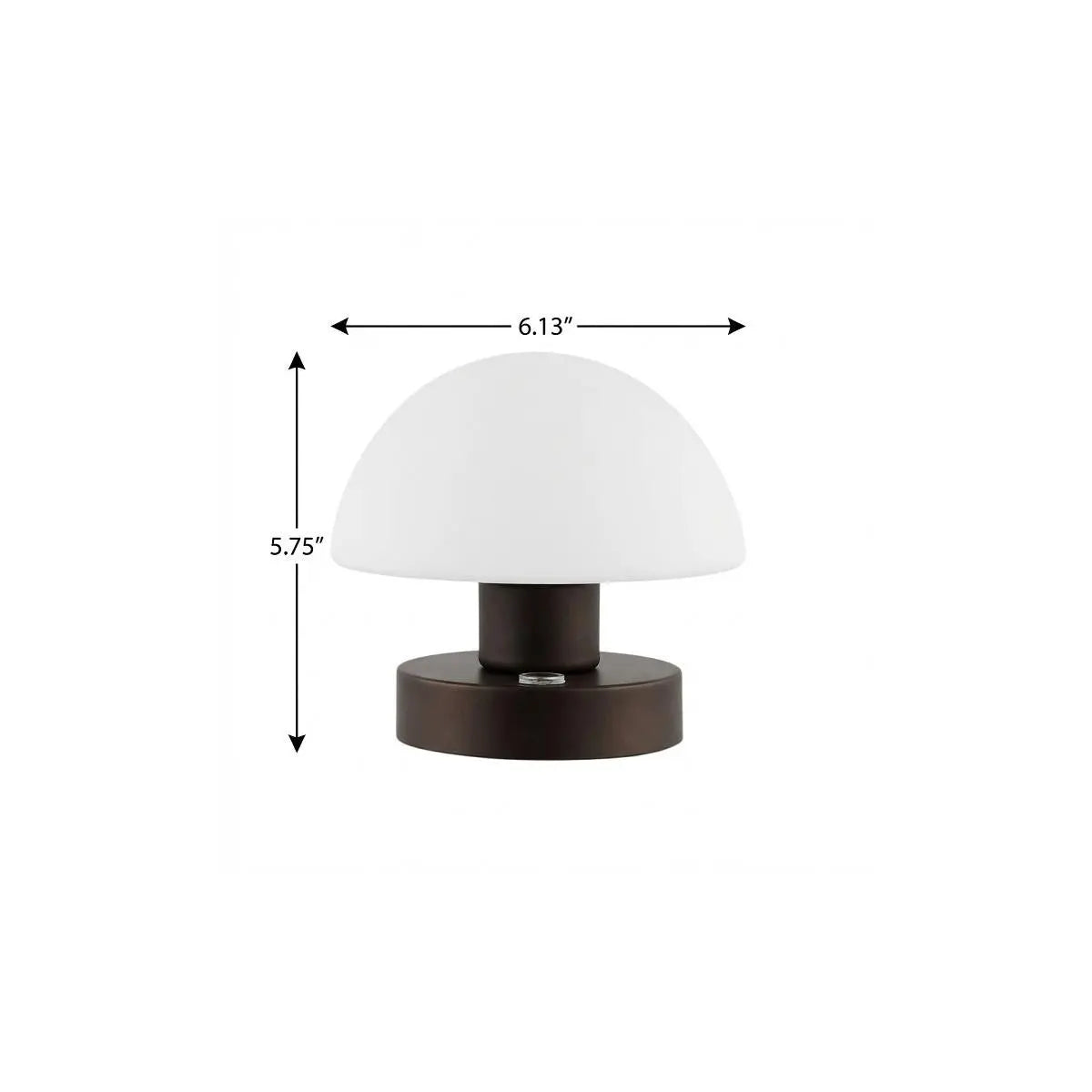 6" Antiqued Bronze Novelty USB Table Lamp With Dome Shade Homeroots Lighting