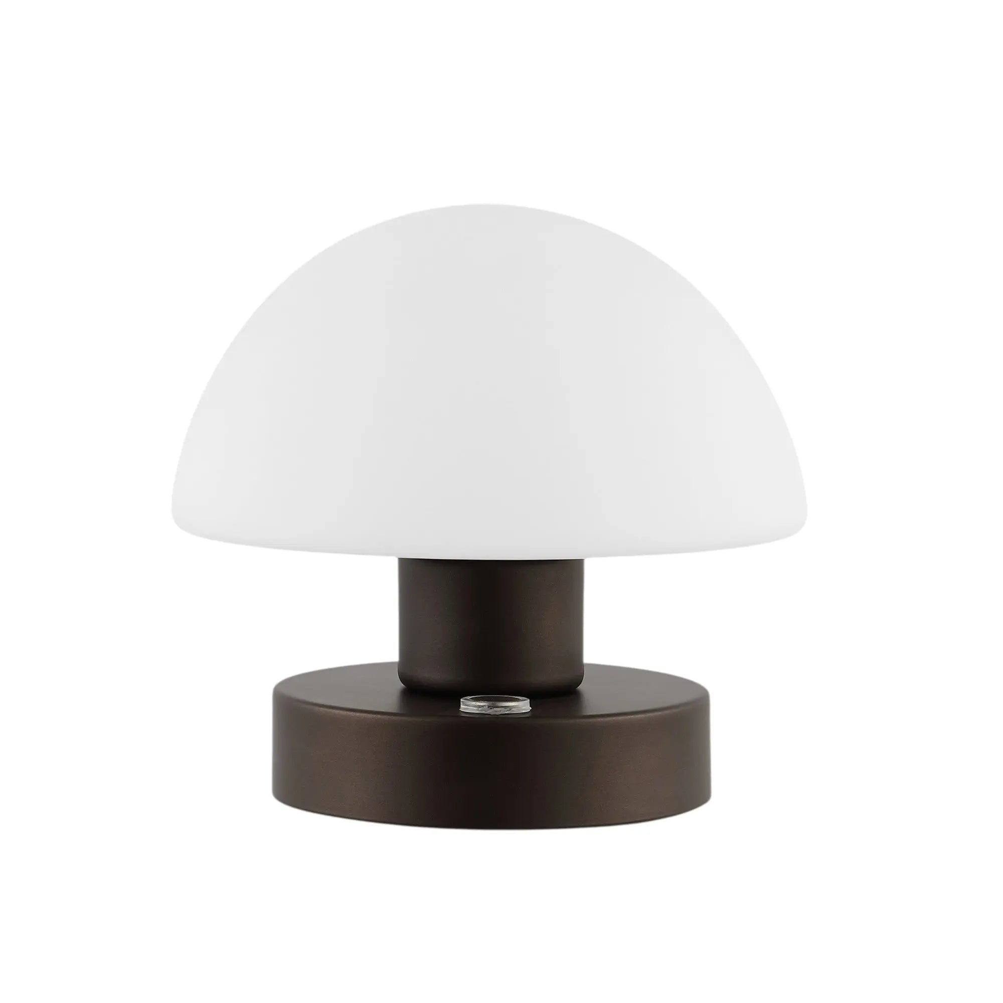 6" Antiqued Bronze Novelty USB Table Lamp With Dome Shade Homeroots Lighting