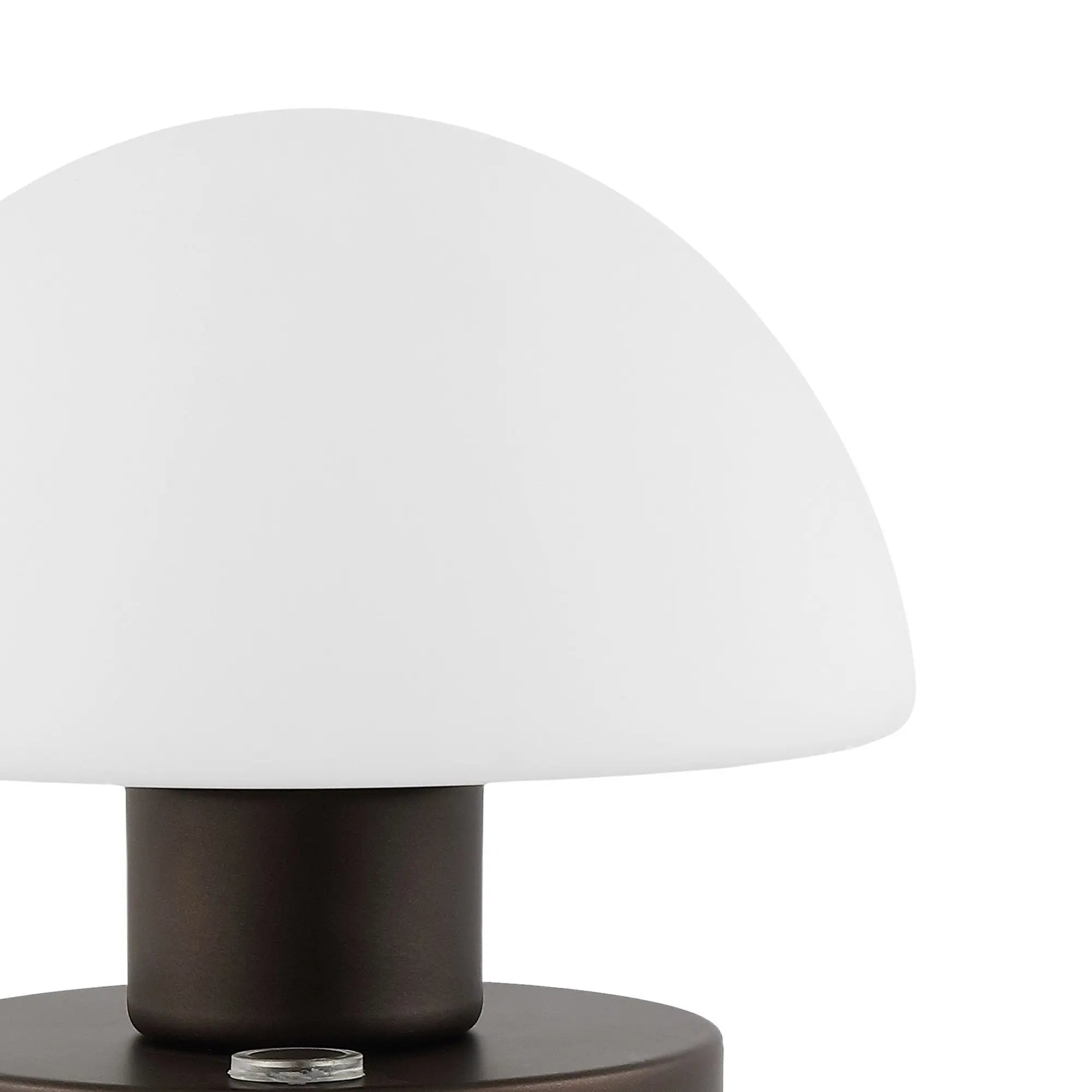 6" Antiqued Bronze Novelty USB Table Lamp With Dome Shade Homeroots Lighting
