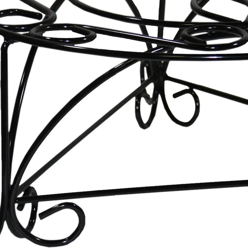 6" Black And Gold Metal Garden Accents Accessories Homeroots Outdoor