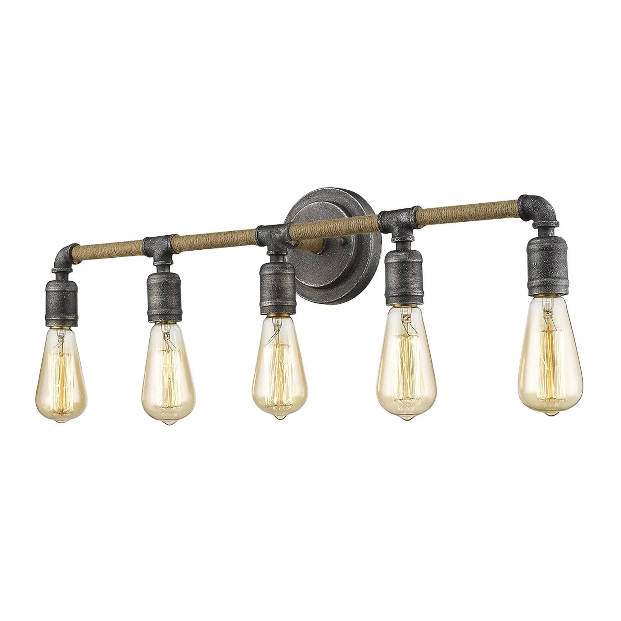 6" Black Metal Vanity Flush Mounted Sconce Homeroots Lighting