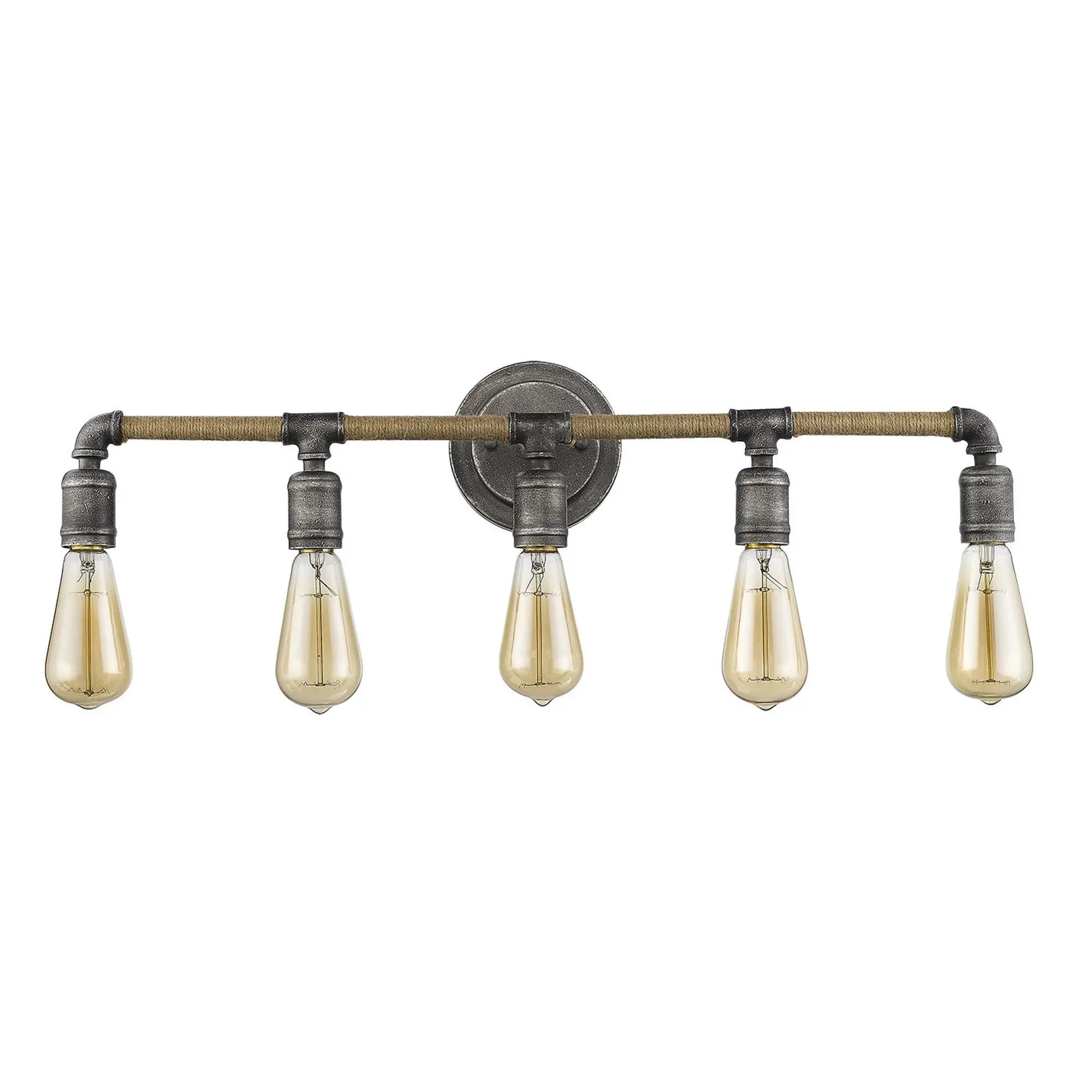 6" Black Metal Vanity Flush Mounted Sconce Homeroots Lighting