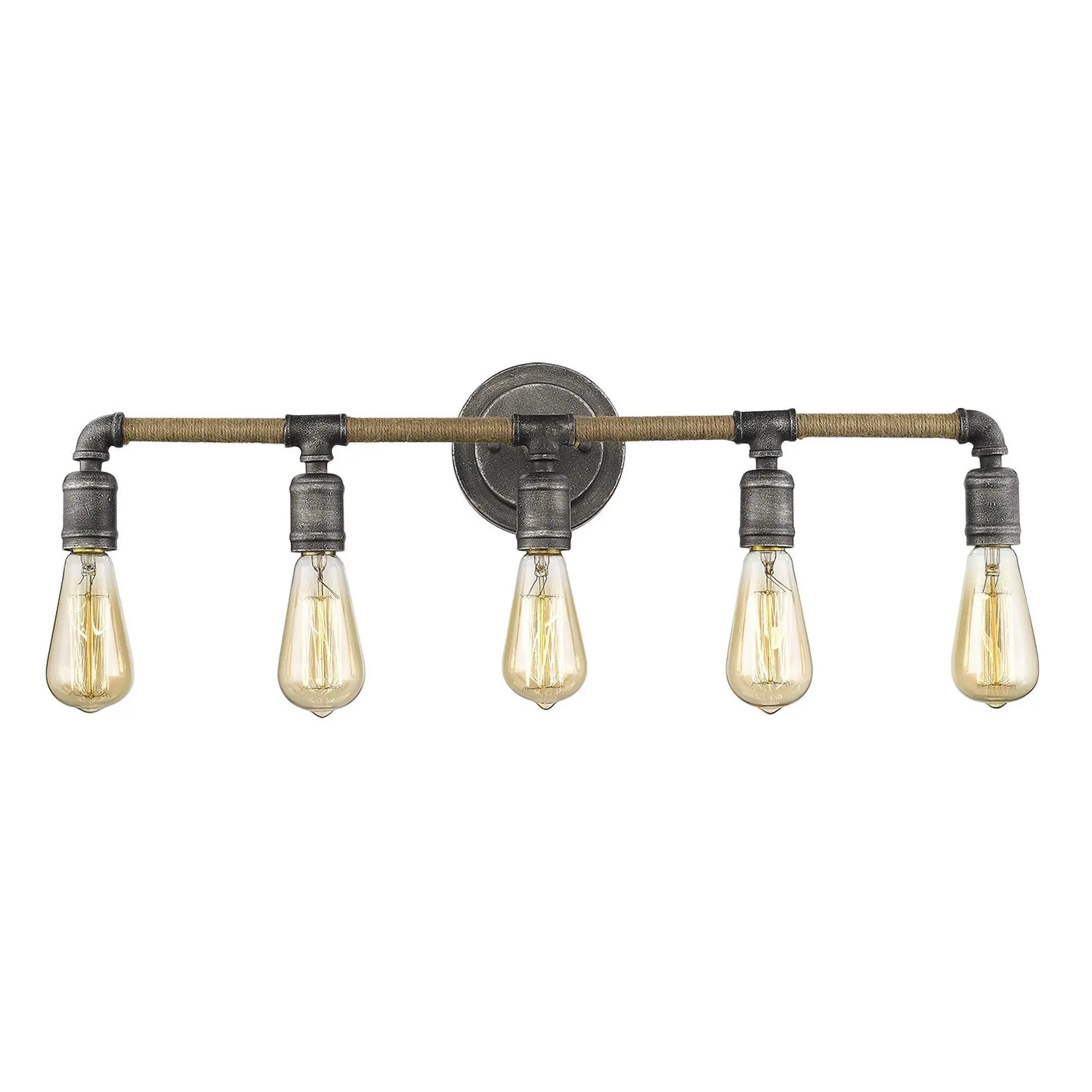 6" Black Metal Vanity Flush Mounted Sconce Homeroots Lighting
