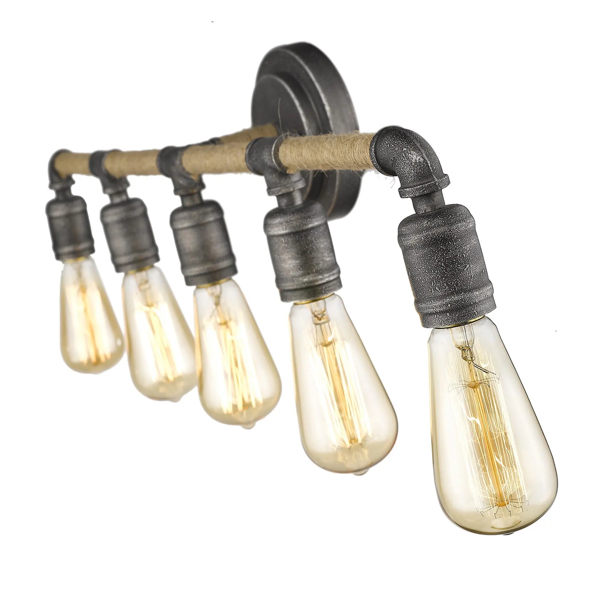 6" Black Metal Vanity Flush Mounted Sconce Homeroots Lighting