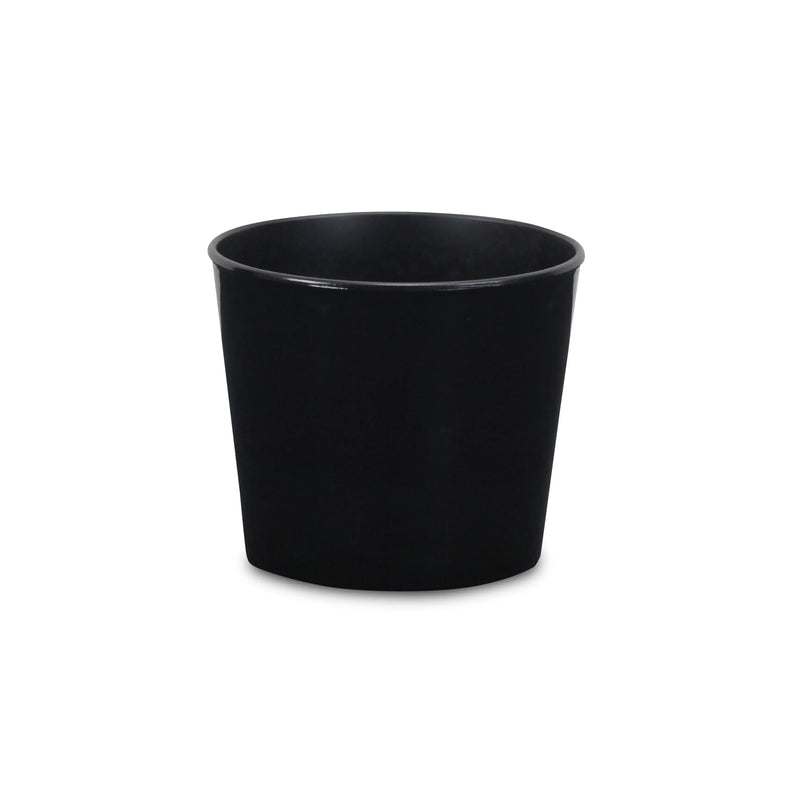 6" Black Recycled Plastic Indoor Outdoor Round Pot Planter Homeroots Outdoor