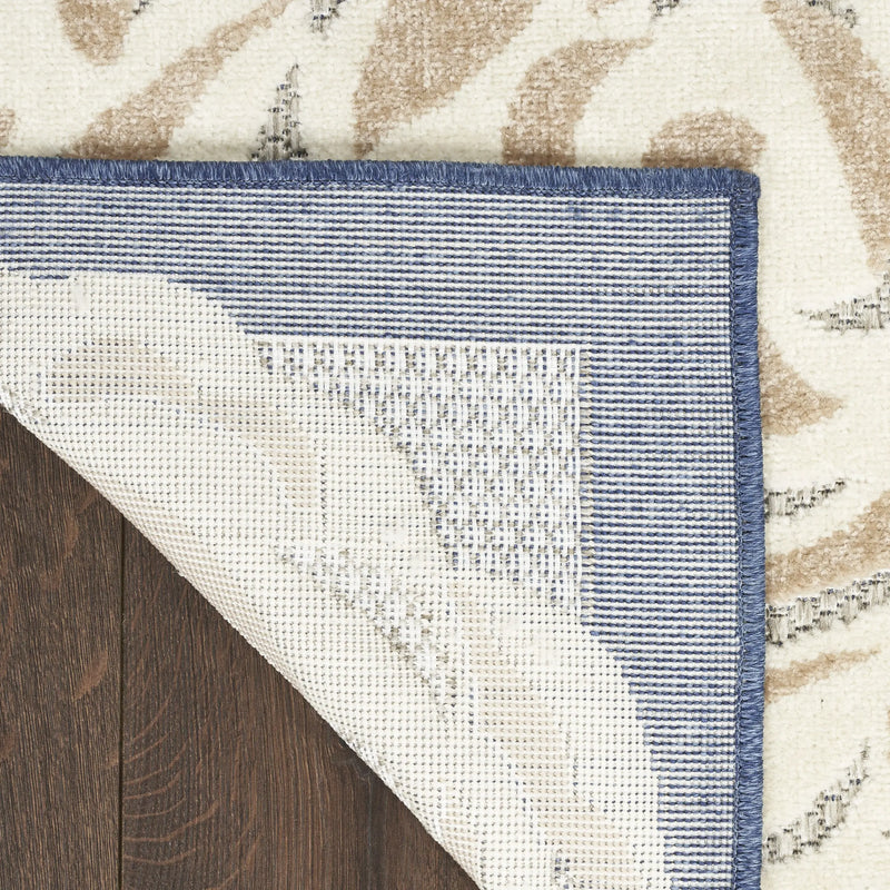 6' Blue And Gray Floral Indoor Outdoor Runner Rug Homeroots Outdoor