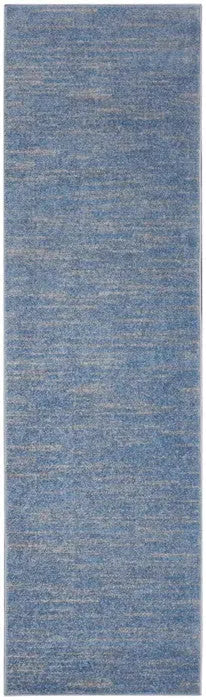 6' Blue And Gray Indoor Outdoor Runner Rug - GreatEagleInc