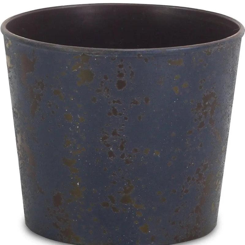 6" Blue Recycled Plastic Indoor Outdoor Round Pot Planter Homeroots Outdoor