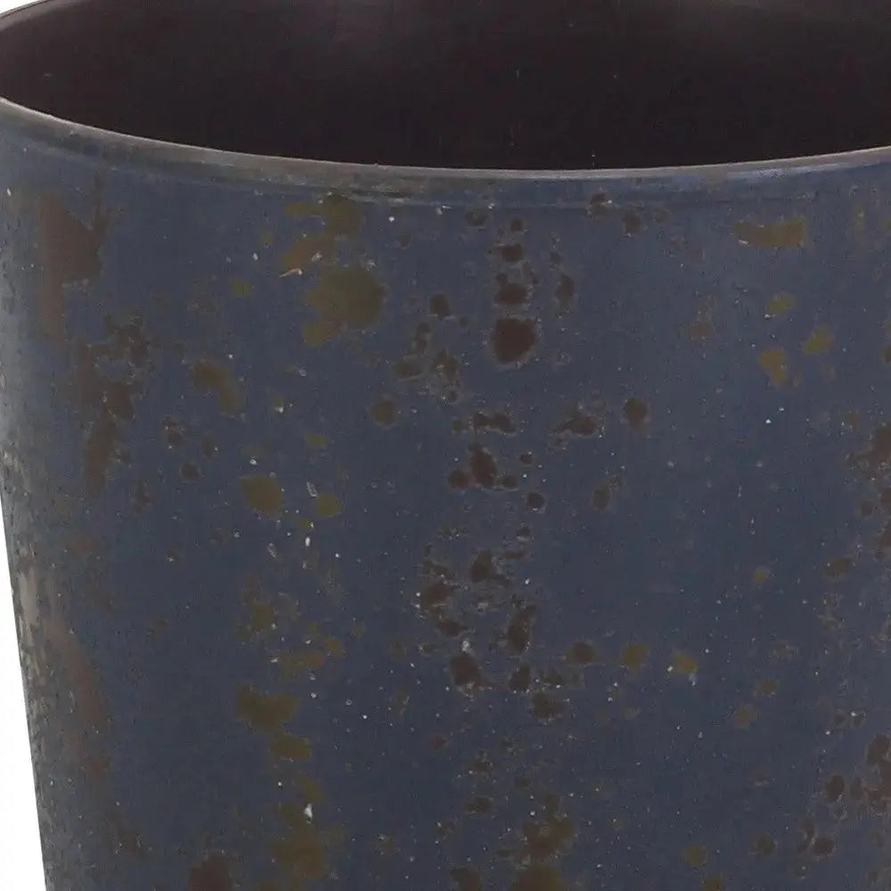 6" Blue Recycled Plastic Indoor Outdoor Round Pot Planter Homeroots Outdoor