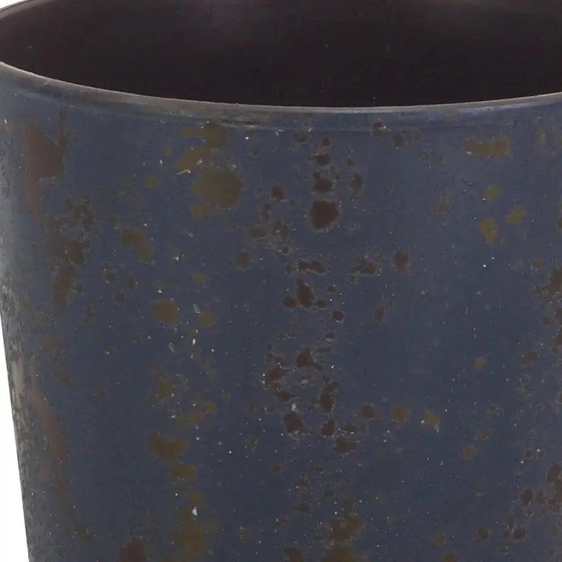 6" Blue Recycled Plastic Indoor Outdoor Round Pot Planter Homeroots Outdoor