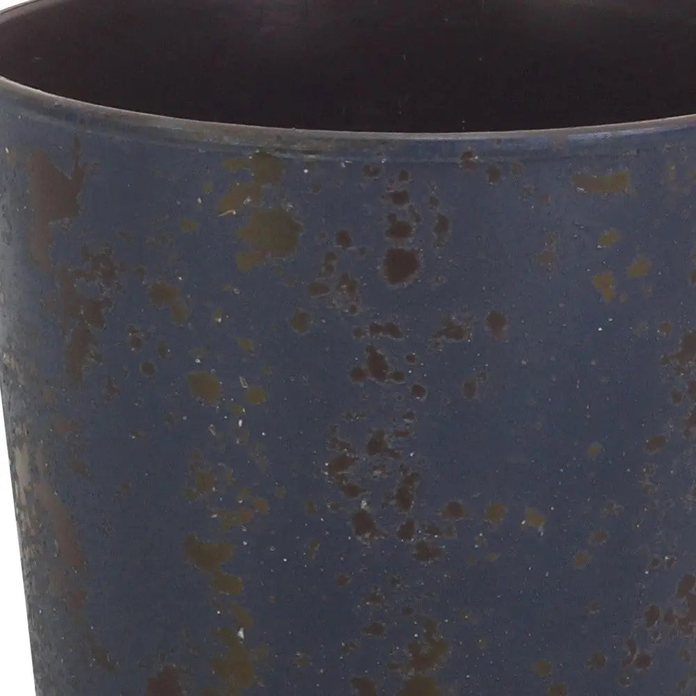 6" Blue Recycled Plastic Indoor Outdoor Round Pot Planter Homeroots Outdoor