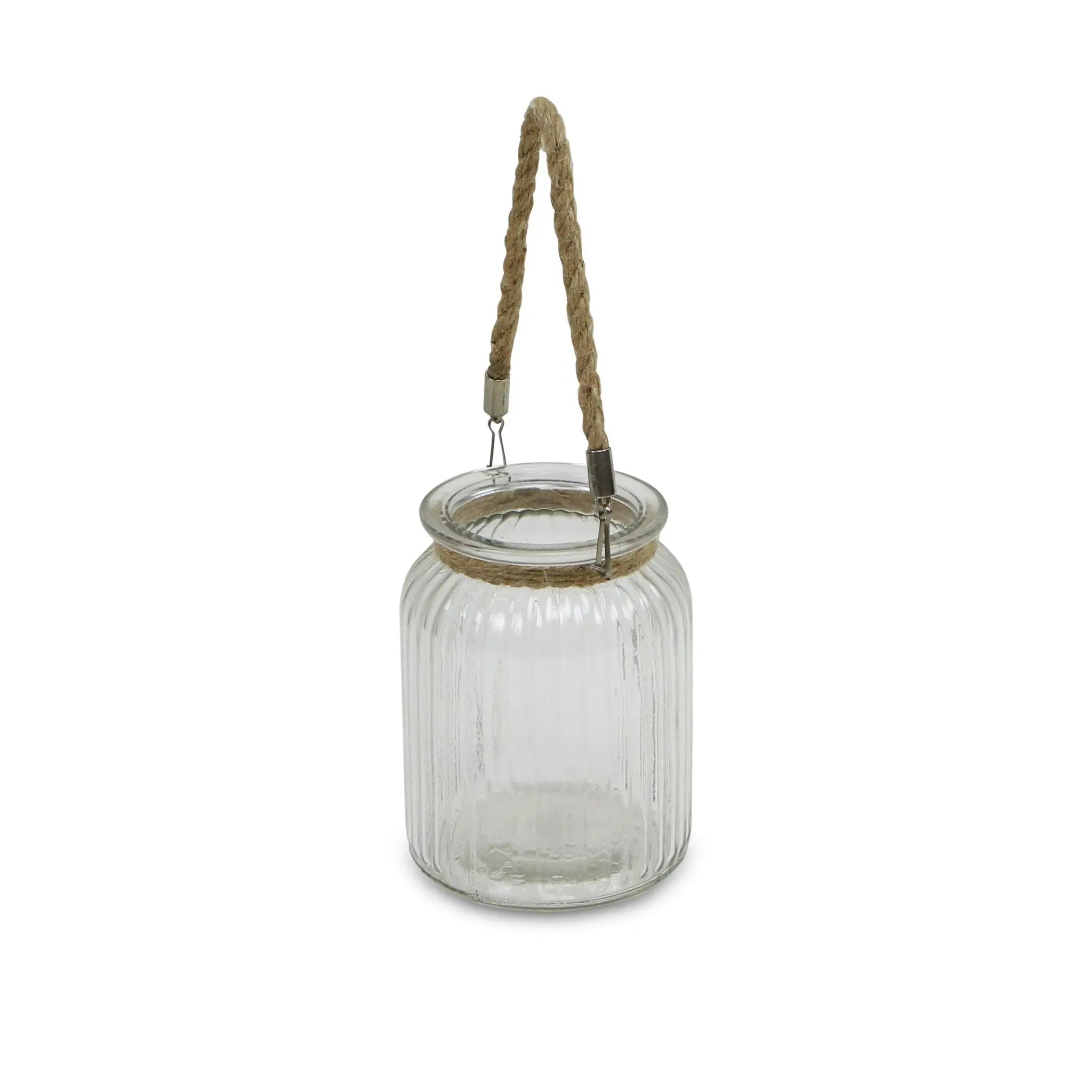 6" Clear and Brown Glass Tabletop Lantern Candle Holder Homeroots Home Decor