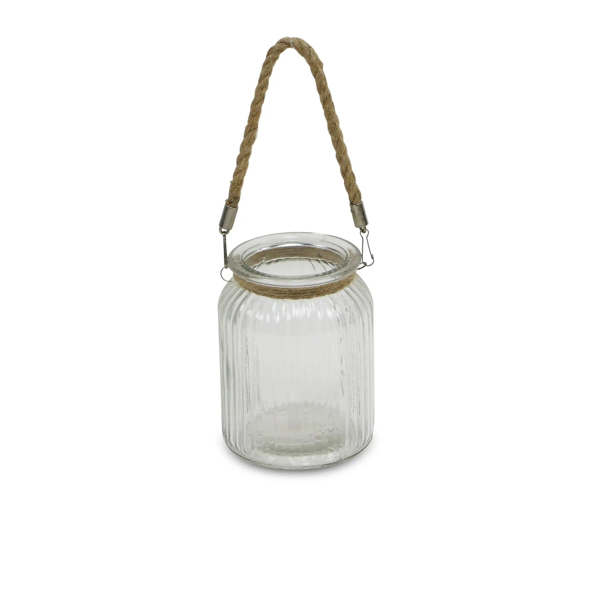 6" Clear and Brown Glass Tabletop Lantern Candle Holder Homeroots Home Decor