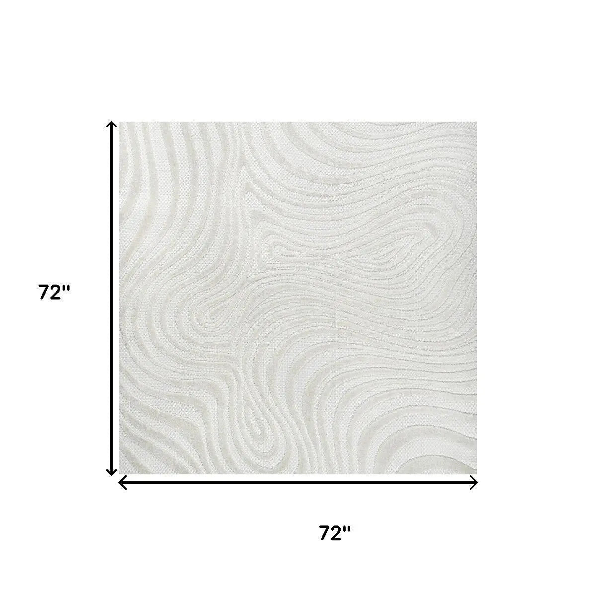 6' Cream And Ivory Square Abstract Indoor Outdoor Area Rug Homeroots Outdoor