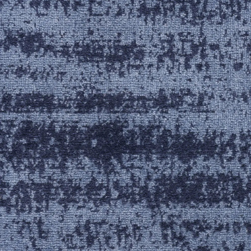 6' Denim Blue And Navy Blue Abstract Indoor Outdoor Runner Rug Homeroots Outdoor