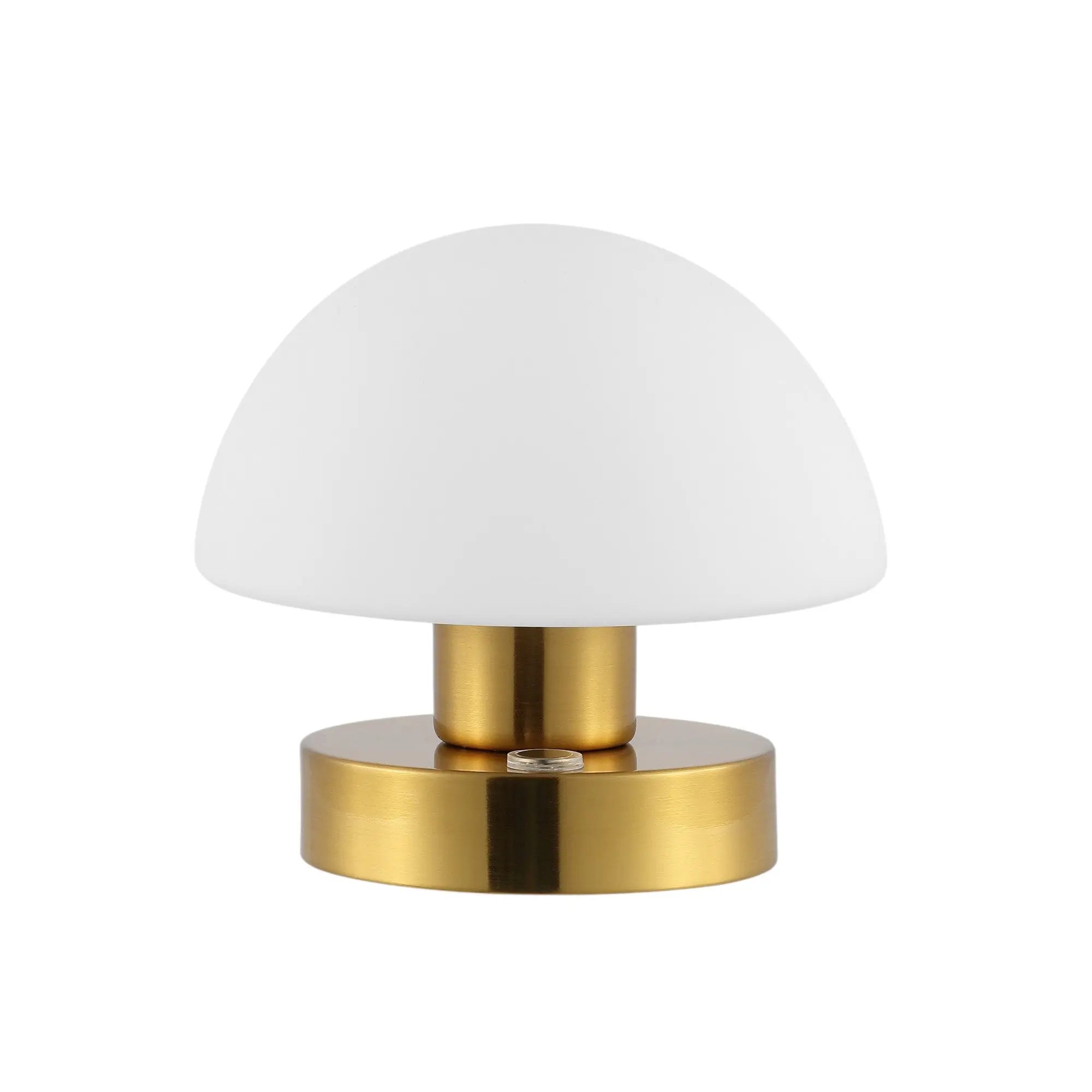 6" Gold Novelty USB Table Lamp With Dome Shade Homeroots Lighting