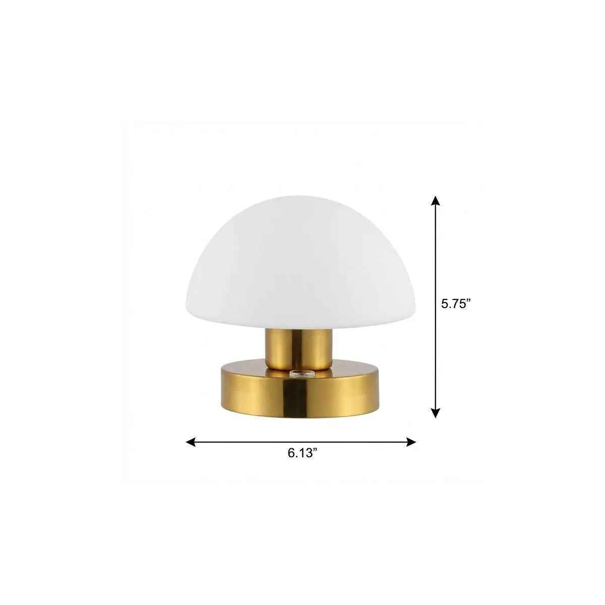 6" Gold Novelty USB Table Lamp With Dome Shade Homeroots Lighting