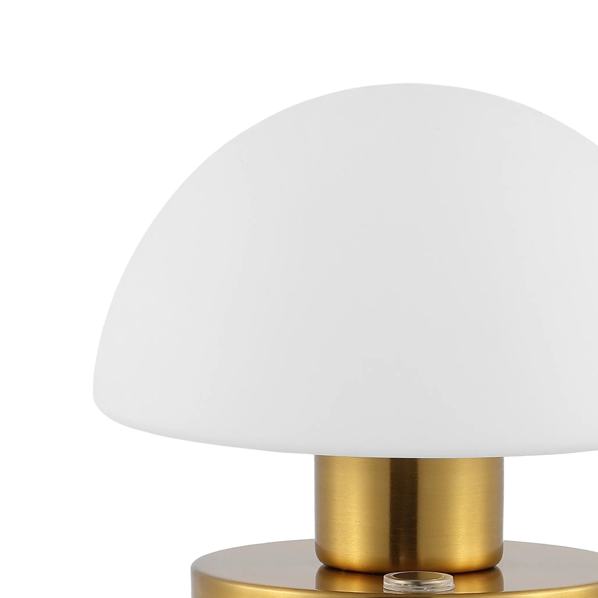 6" Gold Novelty USB Table Lamp With Dome Shade Homeroots Lighting