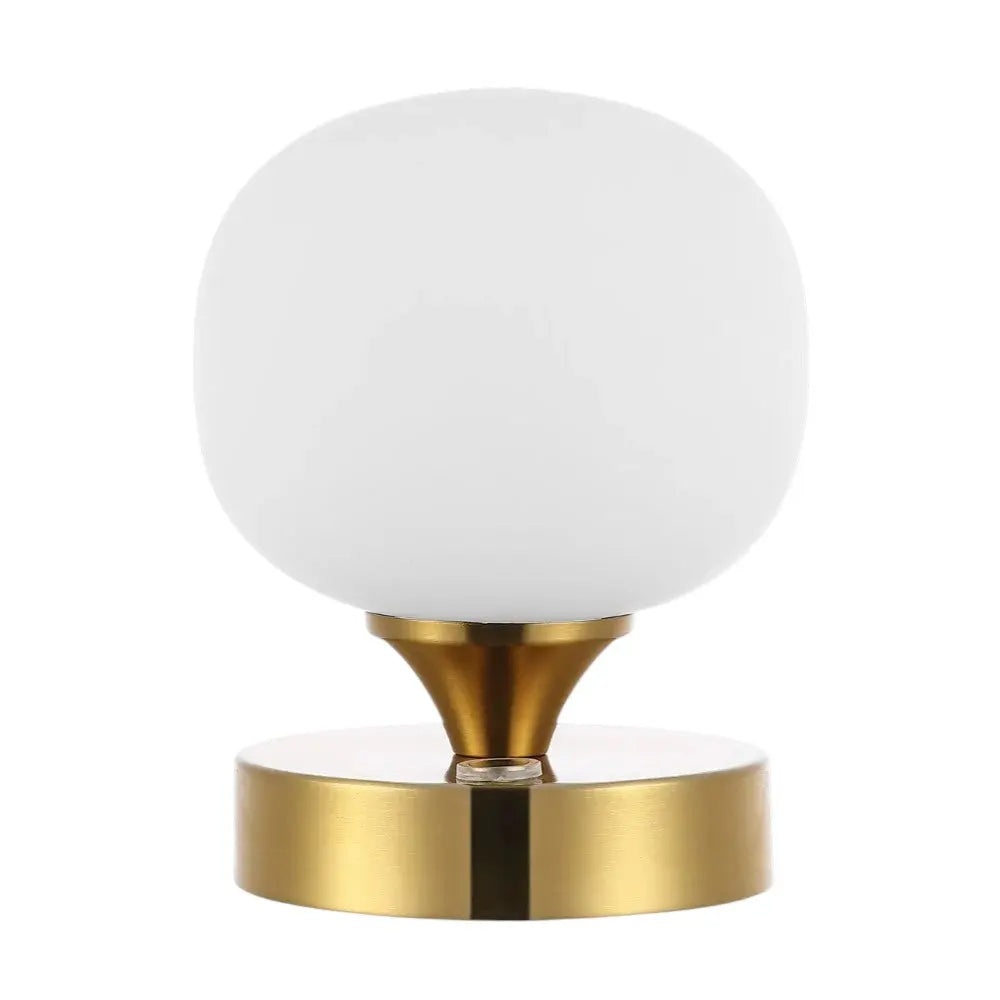 6" Gold Novelty USB Table Lamp With Globe Shade Homeroots Lighting