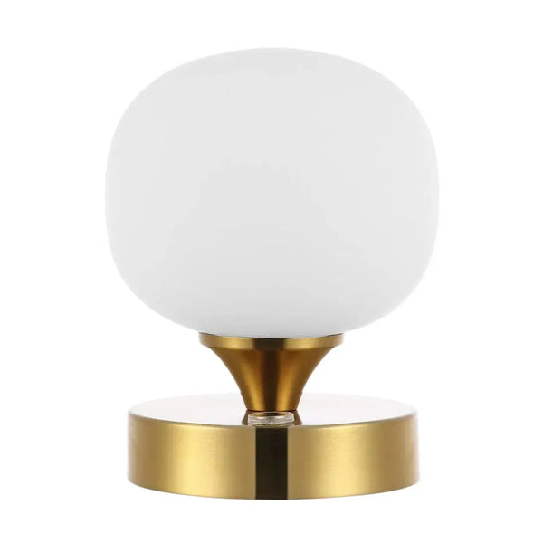 6" Gold Novelty USB Table Lamp With Globe Shade Homeroots Lighting
