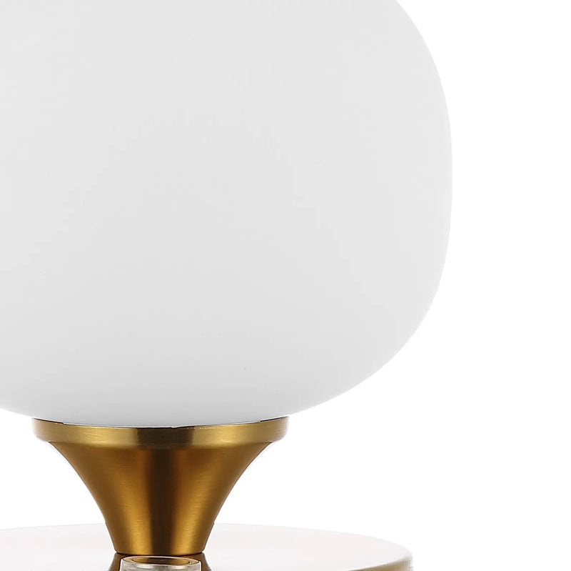 6" Gold Novelty USB Table Lamp With Globe Shade Homeroots Lighting