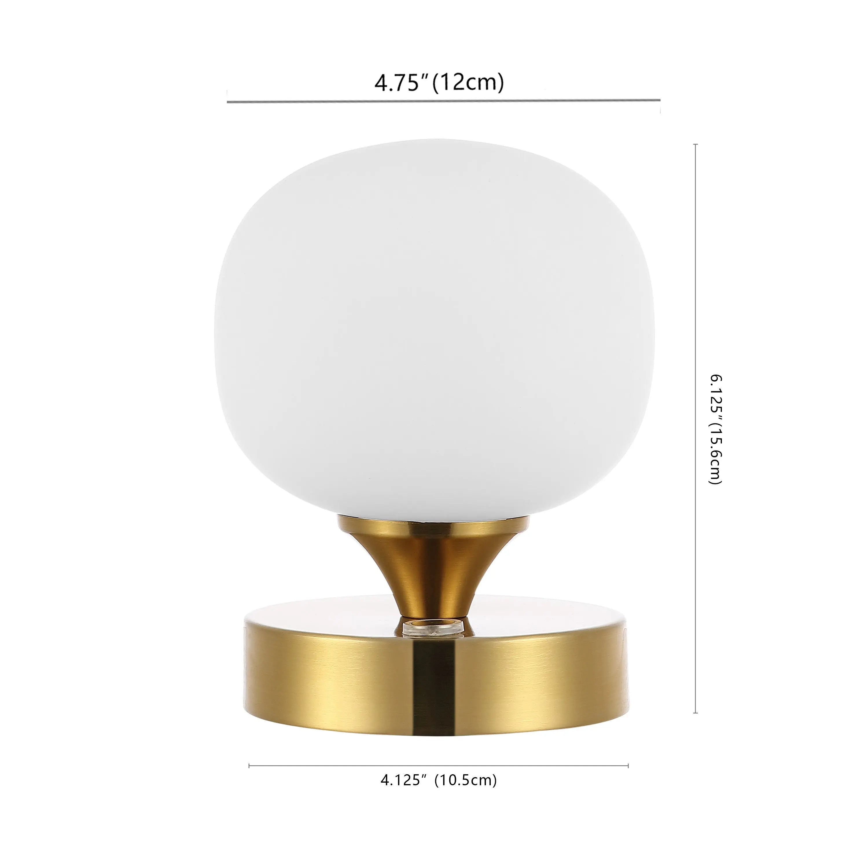 6" Gold Novelty USB Table Lamp With Globe Shade Homeroots Lighting