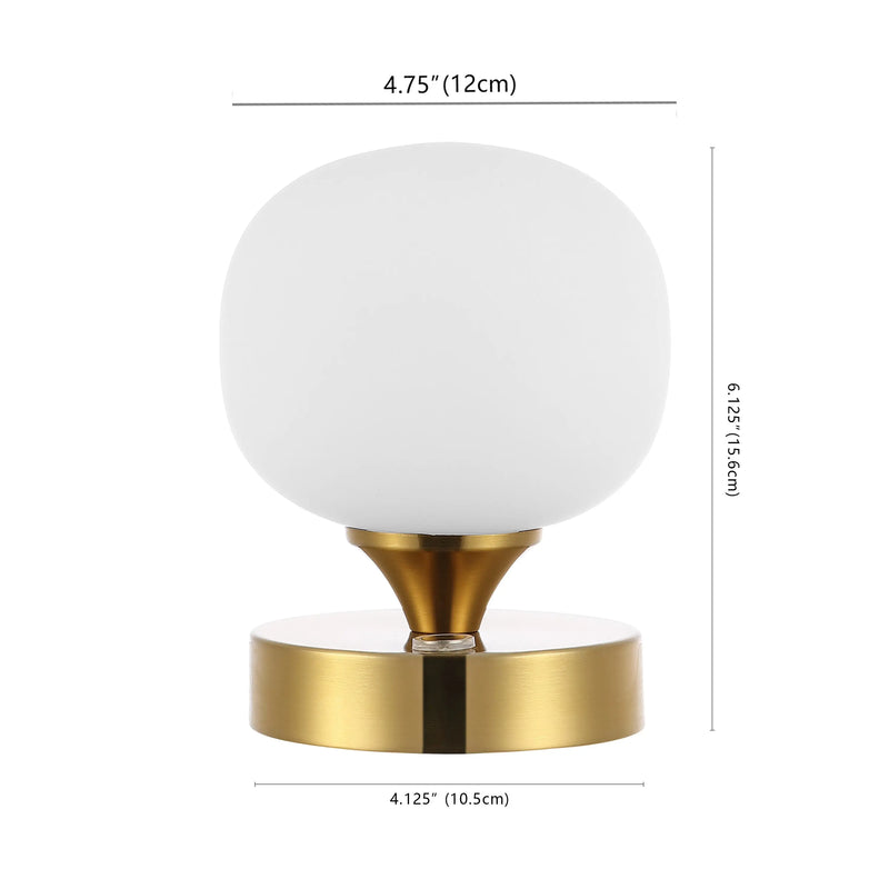 6" Gold Novelty USB Table Lamp With Globe Shade Homeroots Lighting