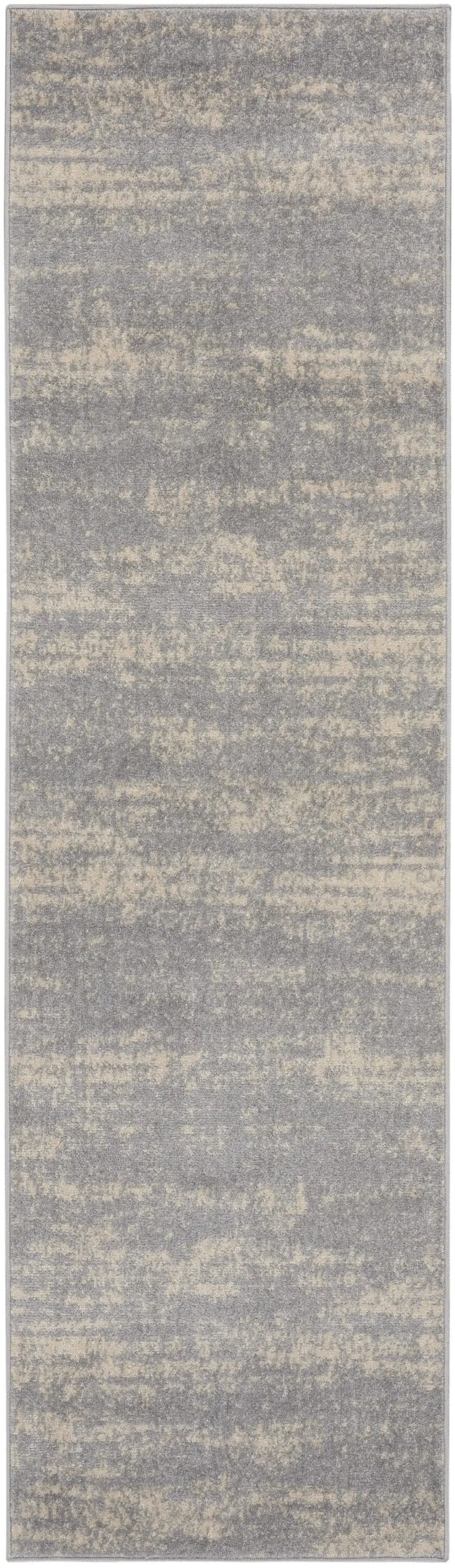 6' Gray And Beige Abstract Indoor Outdoor Runner Rug Homeroots Outdoor