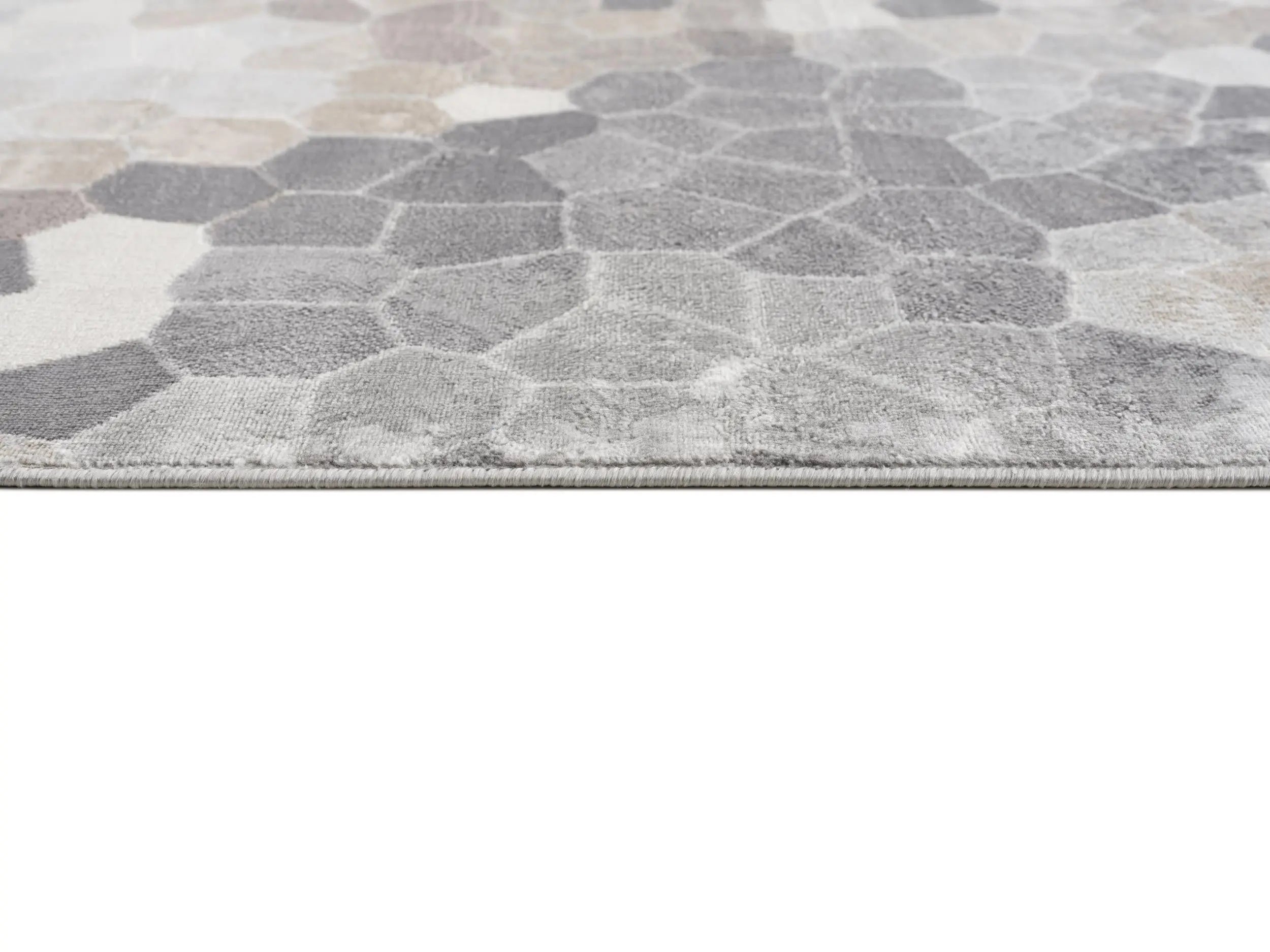 6' Gray And Beige Abstract Runner Rug Homeroots Home Decor