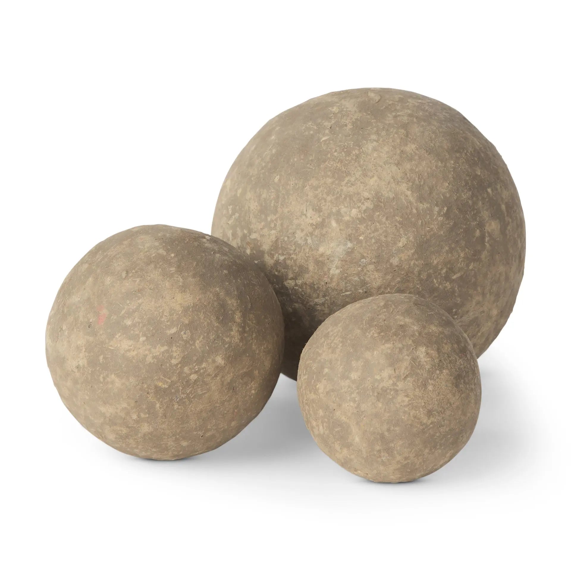 6" Gray Paper Sphere Tabletop Sculpture Homeroots Home Decor