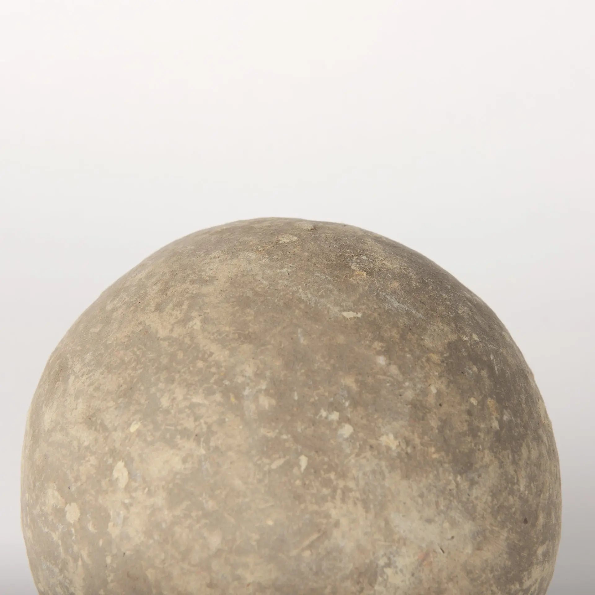 6" Gray Paper Sphere Tabletop Sculpture Homeroots Home Decor