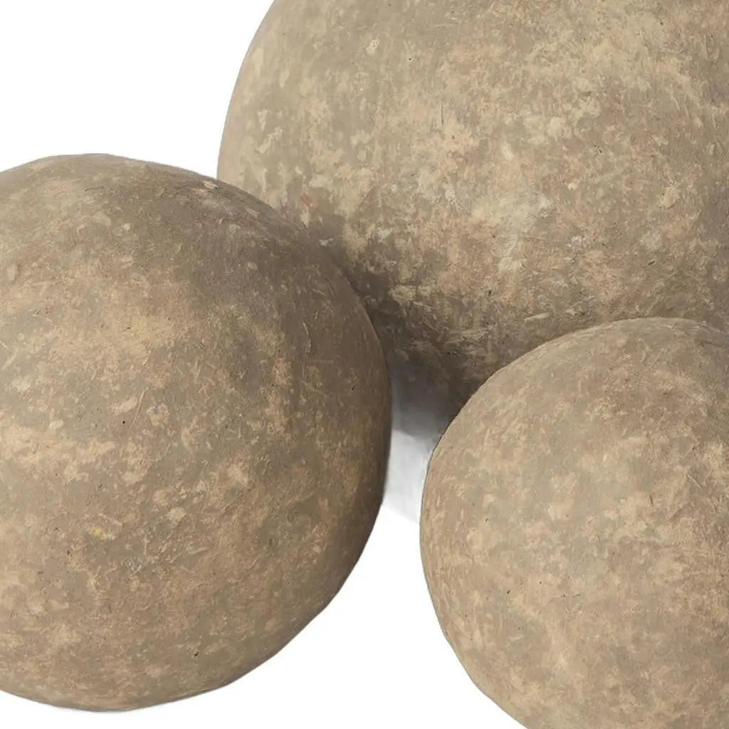 6" Gray Paper Sphere Tabletop Sculpture Homeroots Home Decor