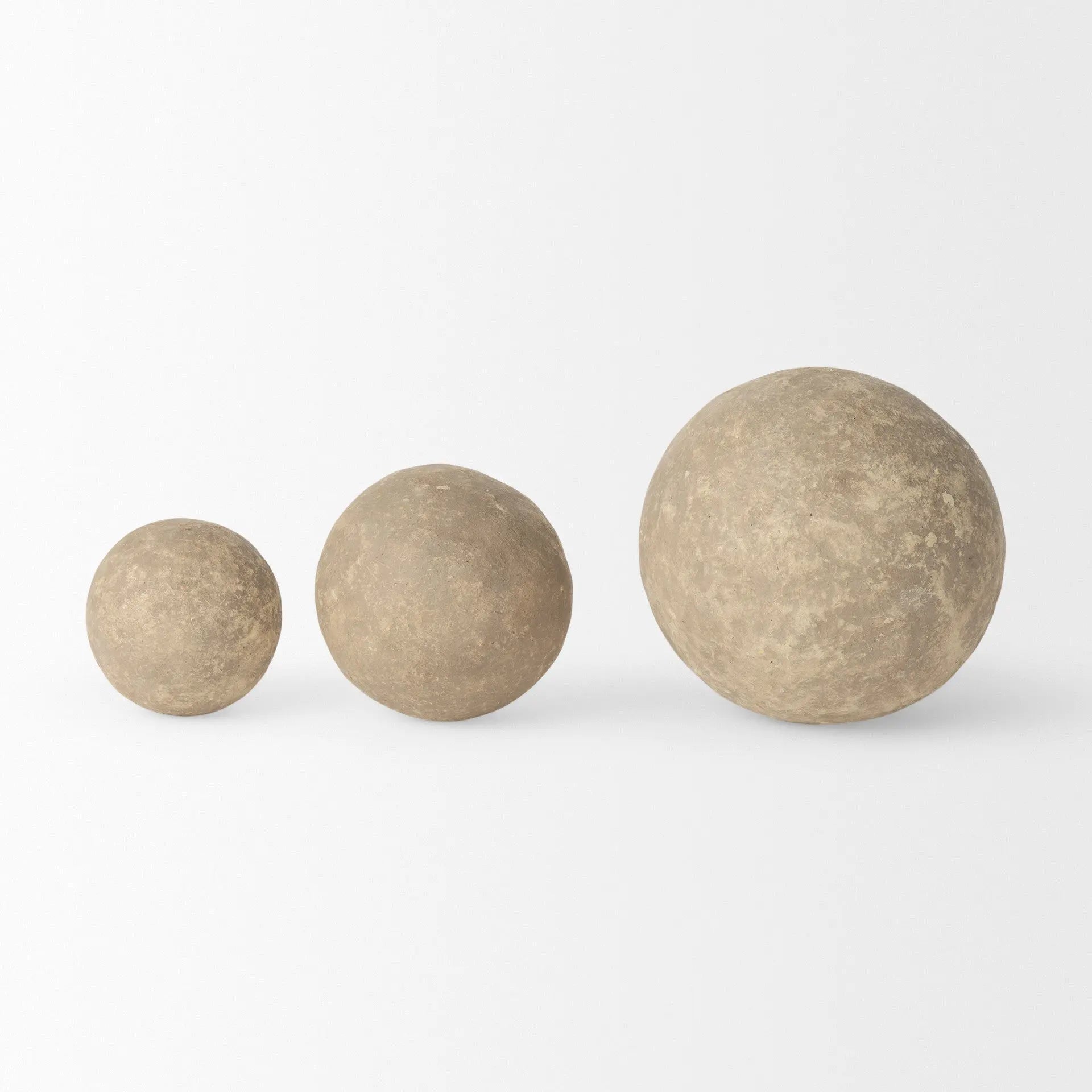 6" Gray Paper Sphere Tabletop Sculpture Homeroots Home Decor