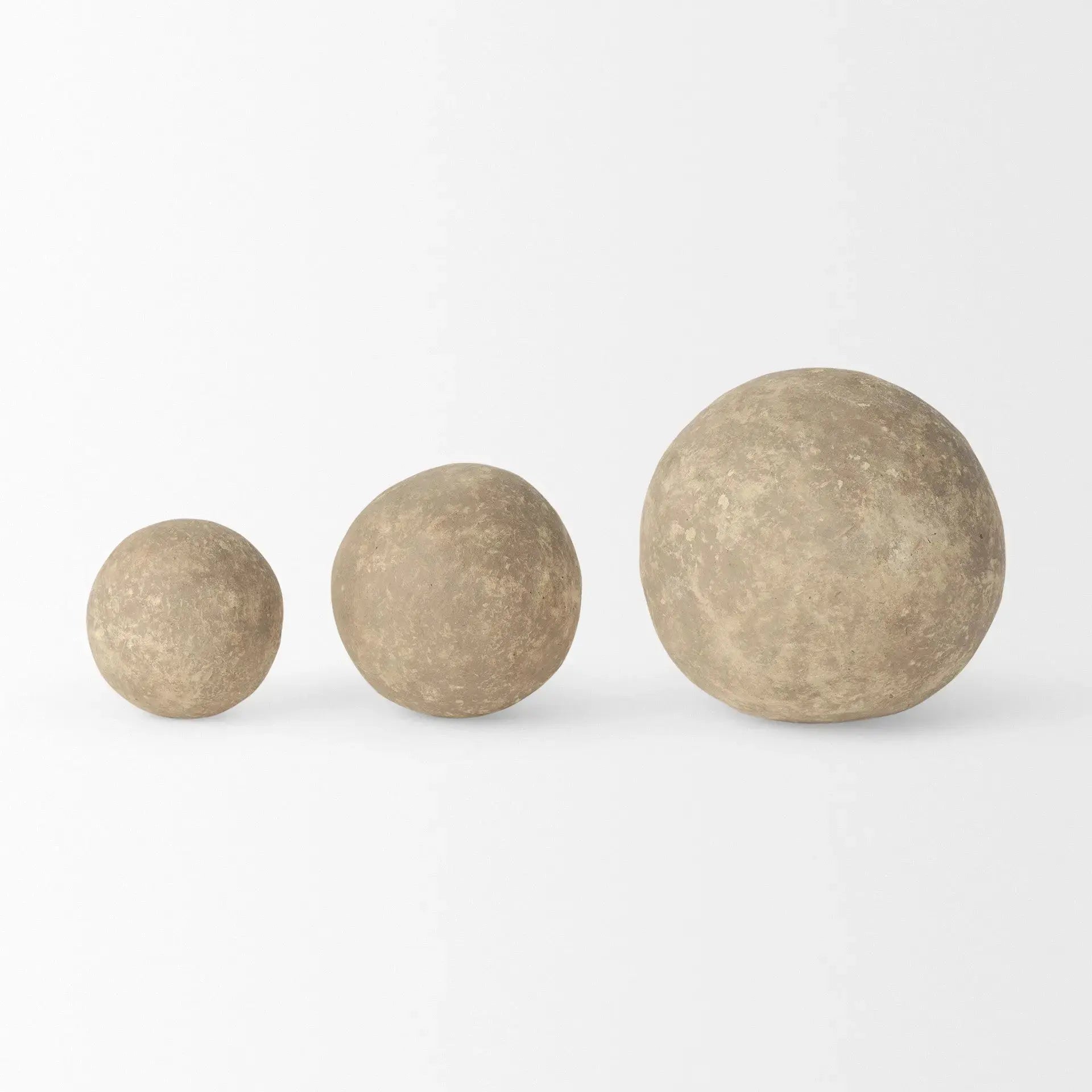 6" Gray Paper Sphere Tabletop Sculpture Homeroots Home Decor