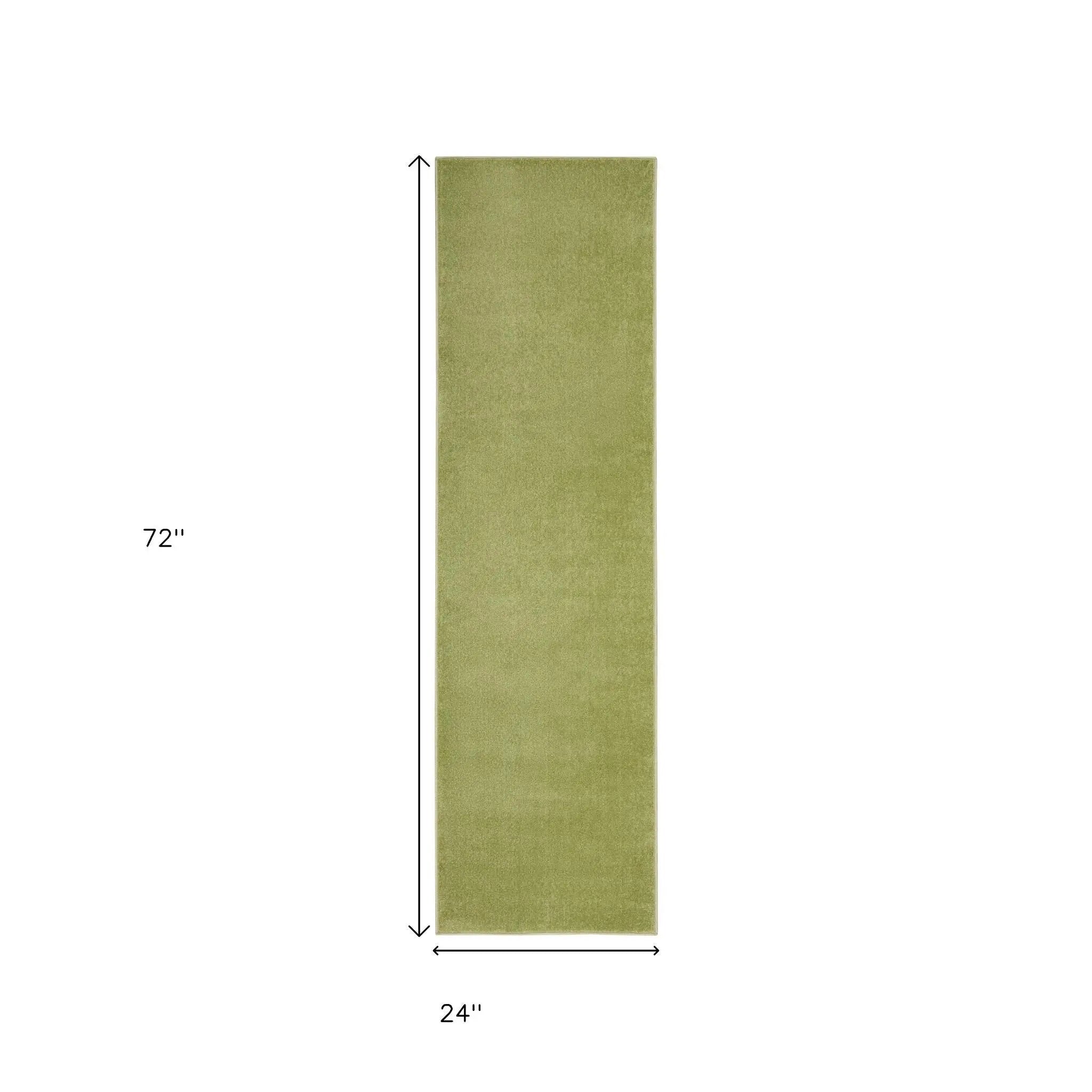 6' Green Indoor Outdoor Runner Rug Homeroots Outdoor