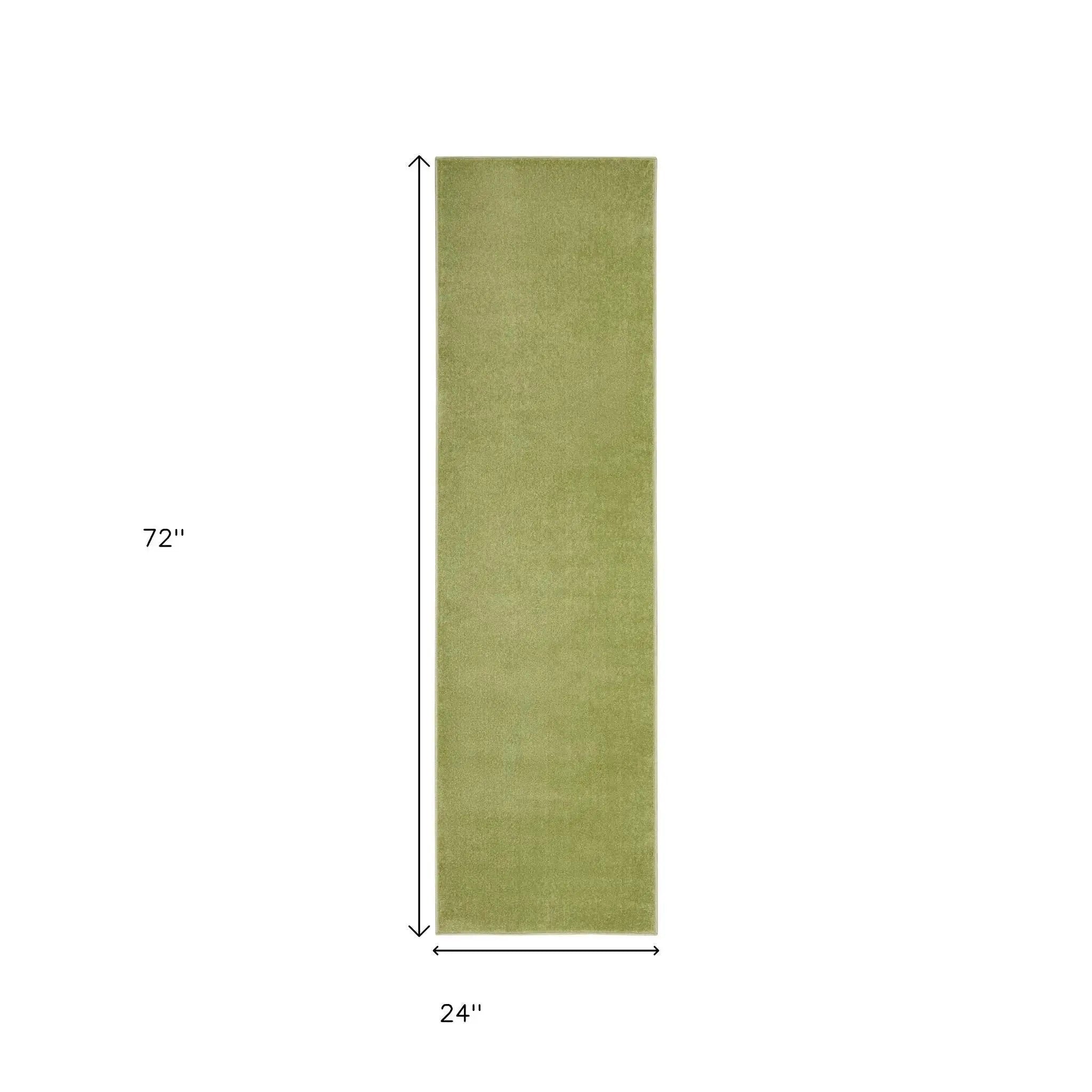 6' Green Indoor Outdoor Runner Rug Homeroots Outdoor