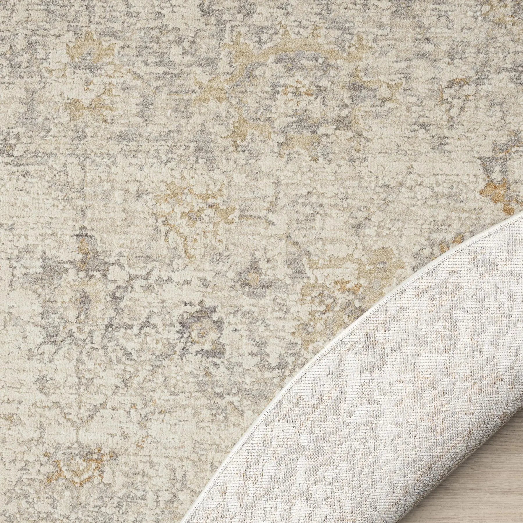 6' Ivory And Beige Abstract Round Rug Homeroots Home Decor