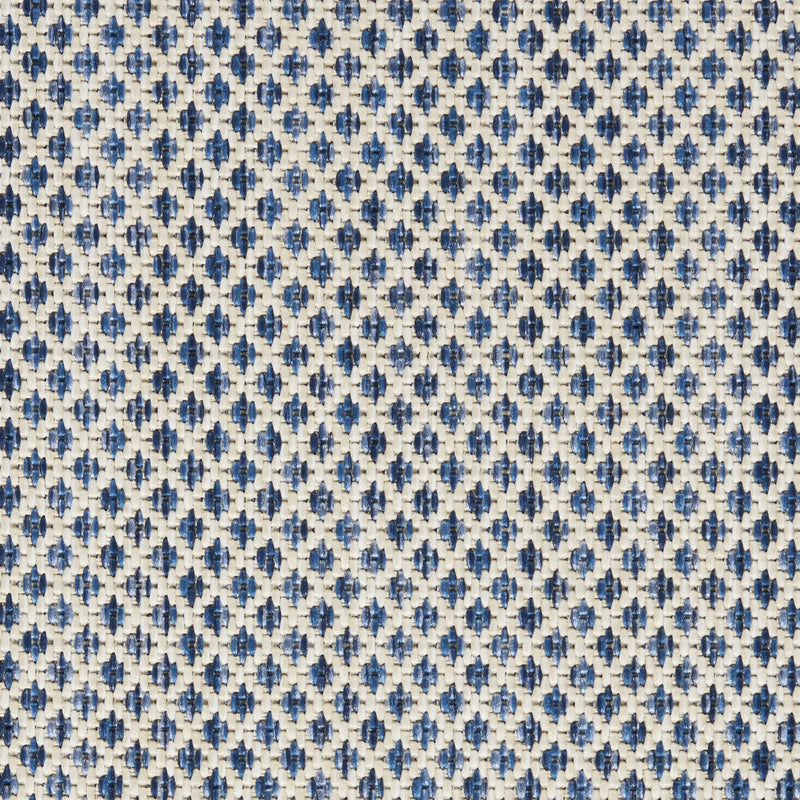 6' Ivory And Blue Square Geometric Indoor Outdoor Area Rug Homeroots Outdoor