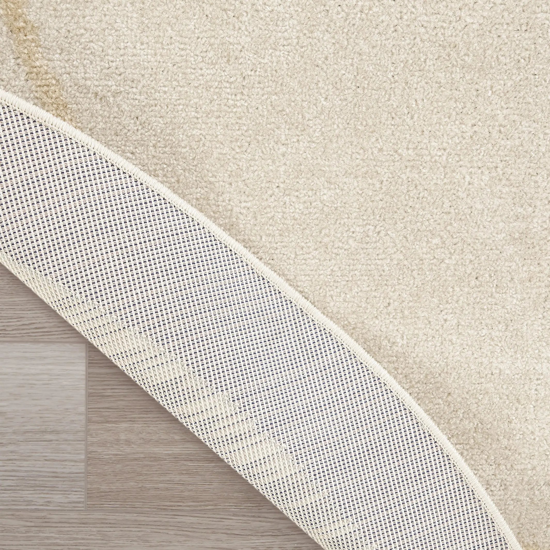 6' Ivory And Gold Round Indoor Outdoor Area Rug Homeroots Outdoor