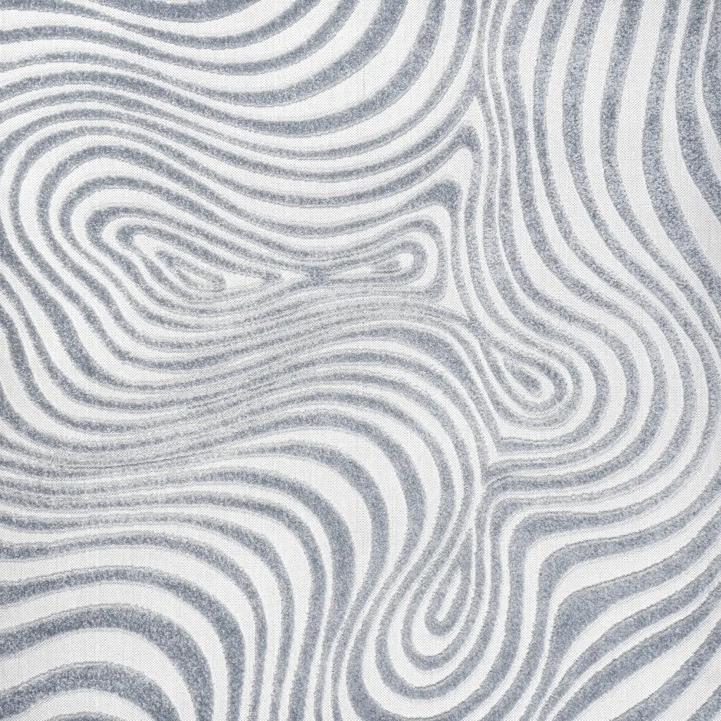 6' Light Blue And Ivory Square Abstract Indoor Outdoor Area Rug Homeroots Outdoor