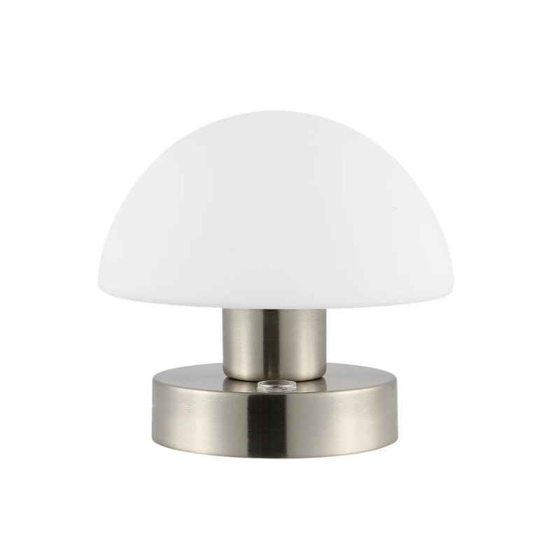 6" Nickel Novelty USB Table Lamp With Dome Shade Homeroots Lighting