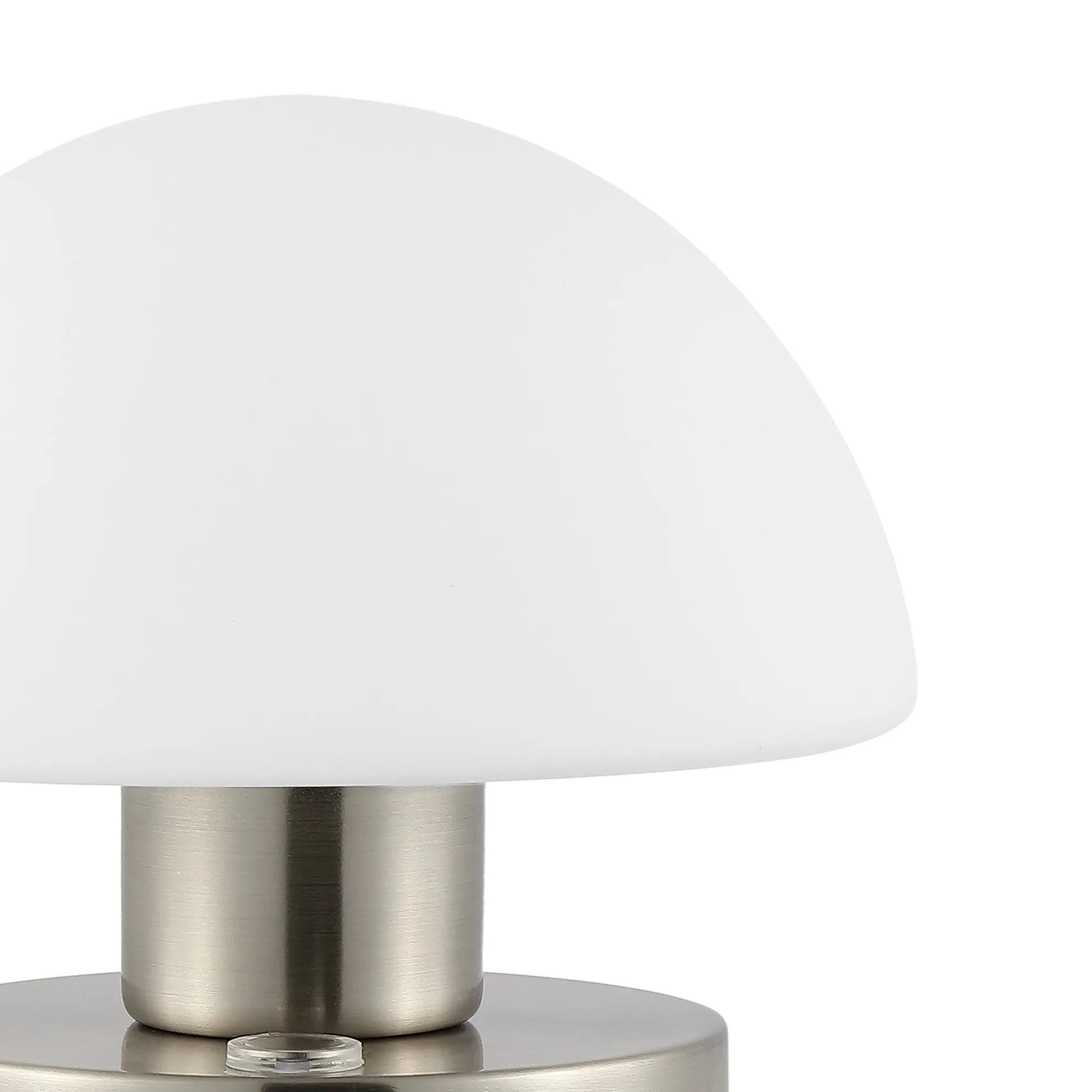 6" Nickel Novelty USB Table Lamp With Dome Shade Homeroots Lighting