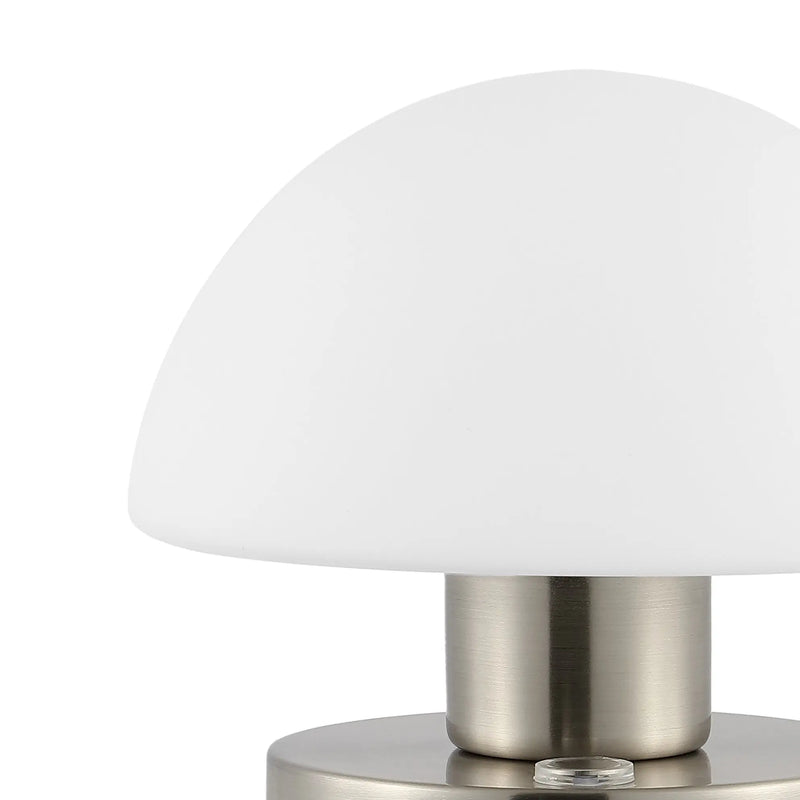 6" Nickel Novelty USB Table Lamp With Dome Shade Homeroots Lighting
