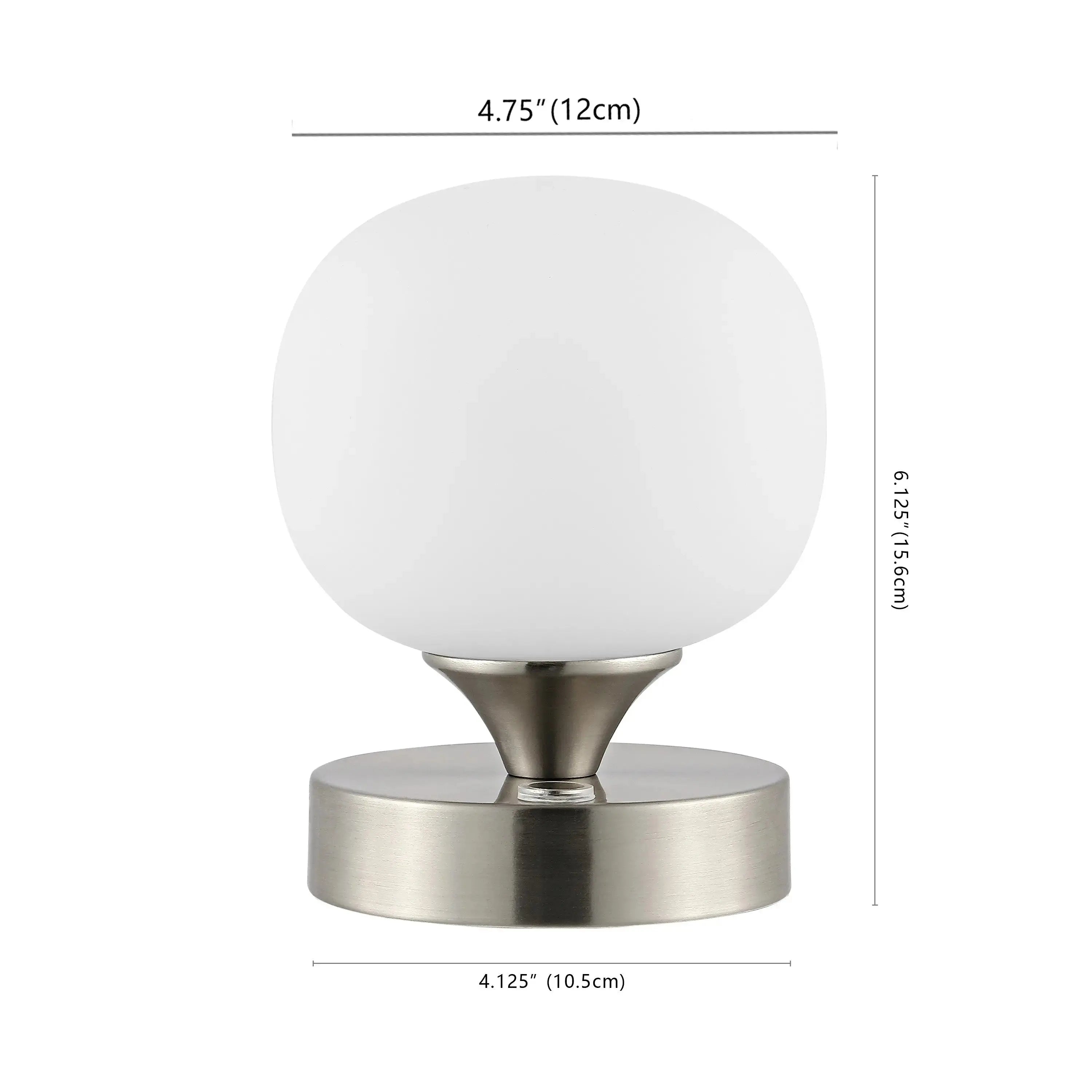 6" Nickel Novelty USB Table Lamp With Globe Shade Homeroots Lighting