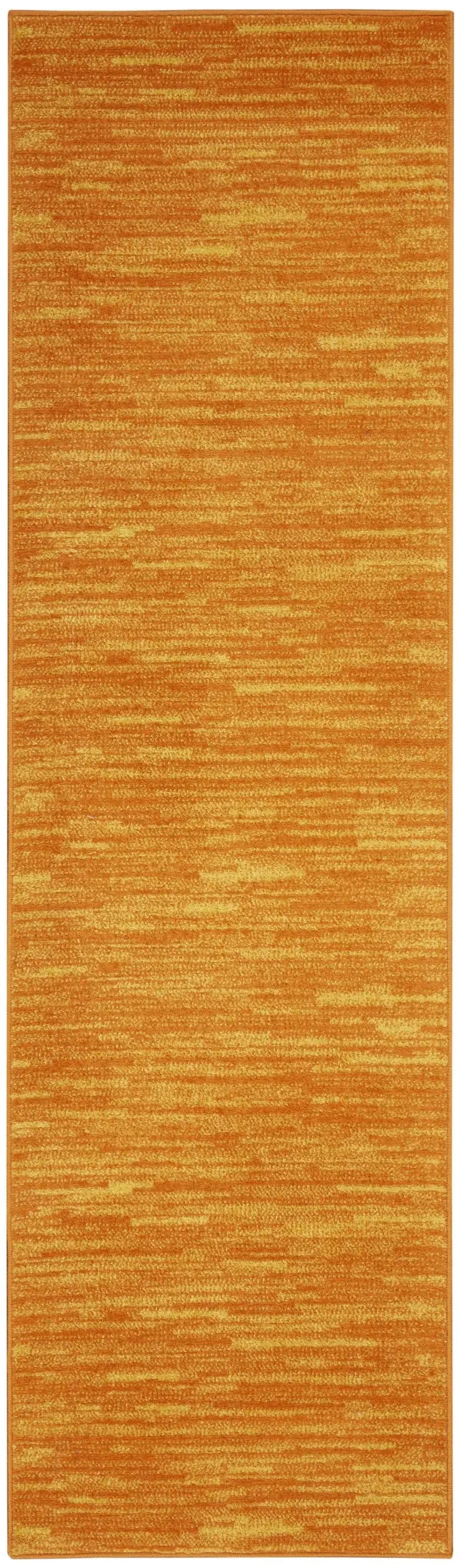 6' Orange Indoor Outdoor Runner Rug Homeroots Outdoor