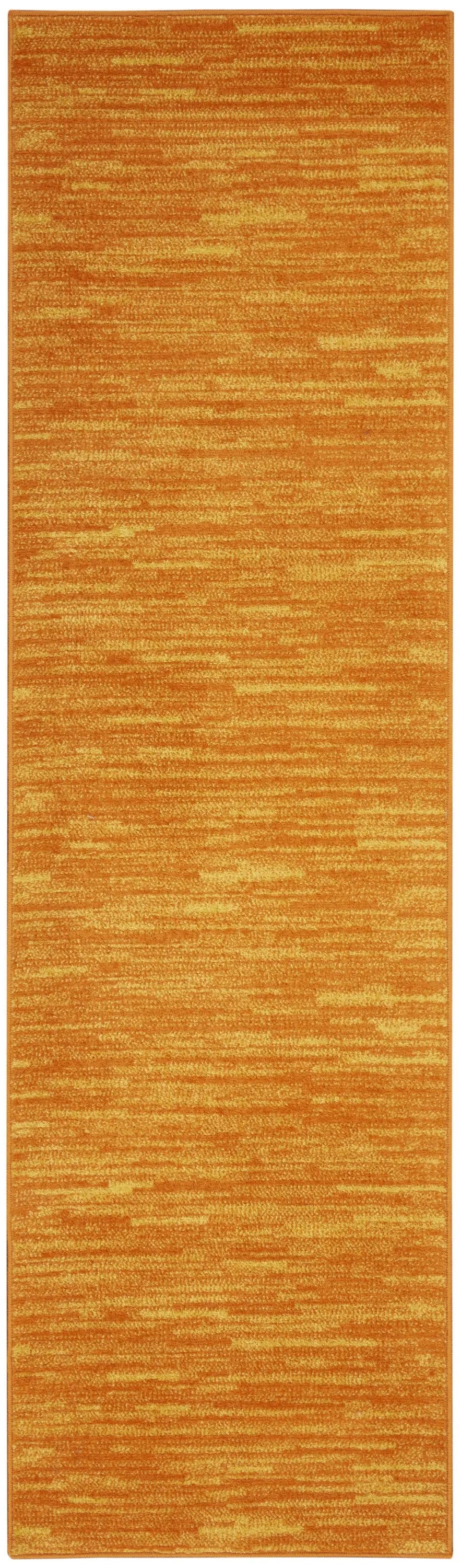 6' Orange Indoor Outdoor Runner Rug Homeroots Outdoor