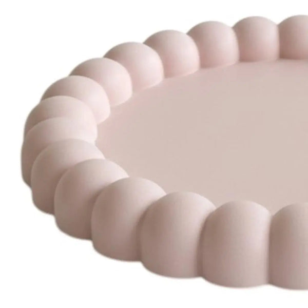 6" Pale Pink Resin Handmade Round Trinket Tray Homeroots Kitchen & Dining